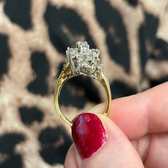 14kt yellow and white gold diamond ring 2.75ct - Picture 3 of 6